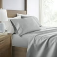 thumbnail image 1 of Wrinkle Resistant Super Soft Bed Sheets Set, King 4-Piece Solid in Light Gray by Comfort Canopy, 1 of 12