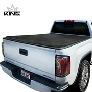 King 4WD Velcro Soft Rollup Truck Bed Tonneau Cover for Chevrolet/GMC 2014-2018, Silverado/Sierra Std/Ext/Crew Cab, 5.8' Short Bed