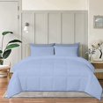 thumbnail image 1 of King 5 PC Comforter Set Solid Mediterranean Blue Luxurious Collection Microfiber Fill Lightweight Duvet Insert Box Stiched Quilted Fluffy Soft All Season Cooling Comforters, 1 of 7
