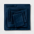 thumbnail image 1 of King 6pc 800 Thread Count Solid Sheet Set Indigo - Threshold Signature, 1 of 4