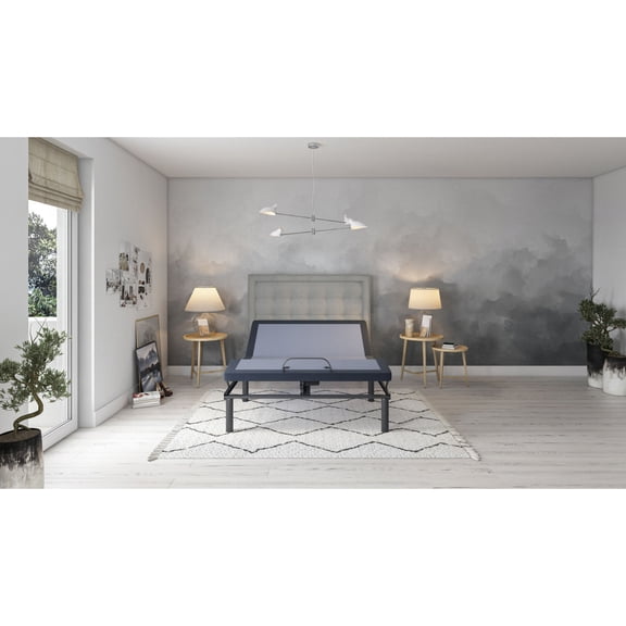 King Adjustable Bed Base with 3 Vibration Modes and Under Bed Lighting / Comfort Sleep with Adjustable Legs