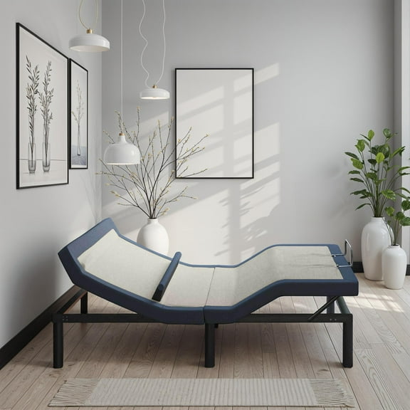 King Adjustable Bed Base with Head/Foot Tilt and Lumbar Position Adjustment