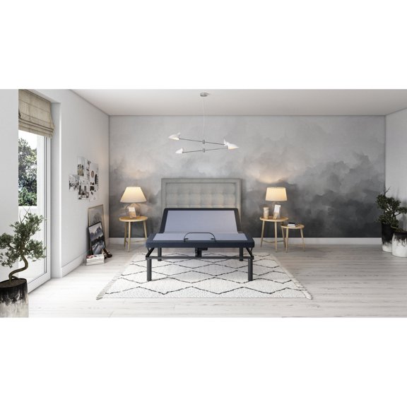 King Adjustable Bed with Wireless Remote and 2 Memory Positions / Under Bed Lighting & USB Ports