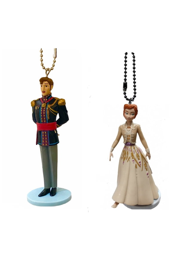 King Agnarr & Anna Ivory 3 PVC Keychain Dangler Elsa Dad Frozen Ornament Figure