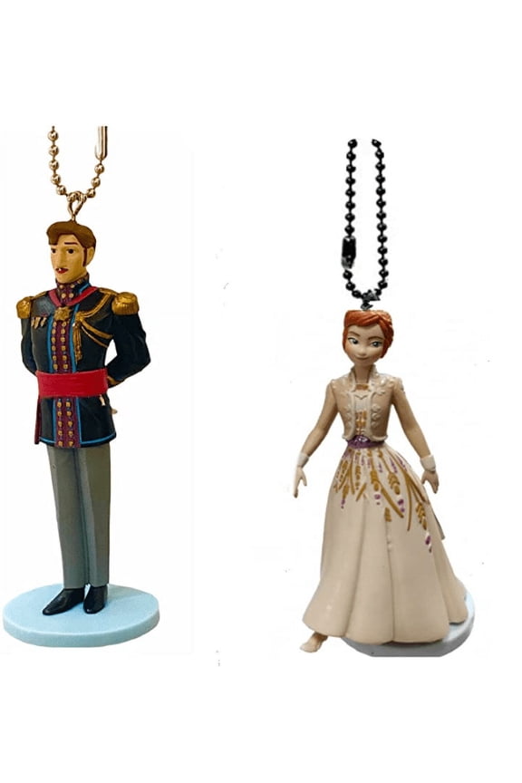 King Agnarr & Anna Ivory 3 Pvc Keychain Dangler Elsa Dad Frozen Ornament Figure