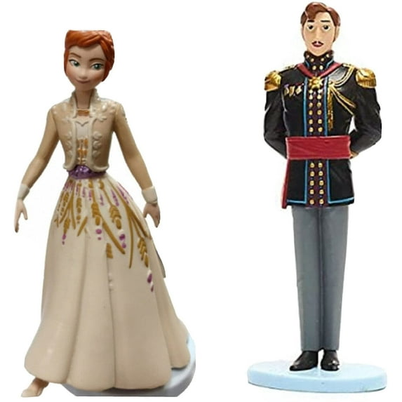 King Agnarr & Princess Anna Ivory Gown Cake Topper Dad Daughter Figure Frozen 3”
