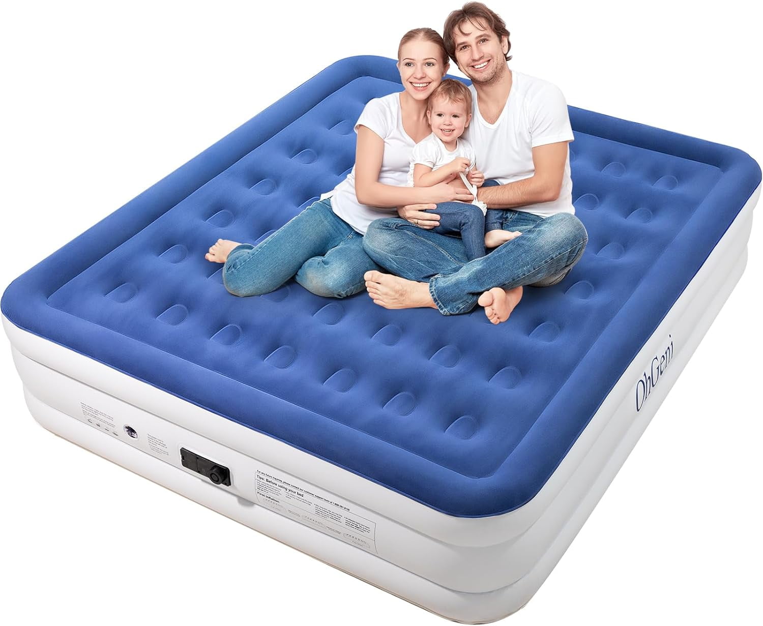 King Air Mattress with Built in Pump, 18 Inch Elevated Quick Inflation