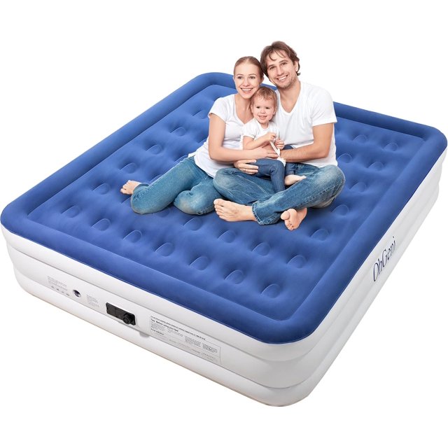 King Air Mattress with Built in Pump, 18 Inch Elevated Quick Inflation