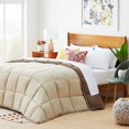 thumbnail image 1 of King All Seasons Beige/Brown Reversible Polyester Down Alternative Comforter, 1 of 4