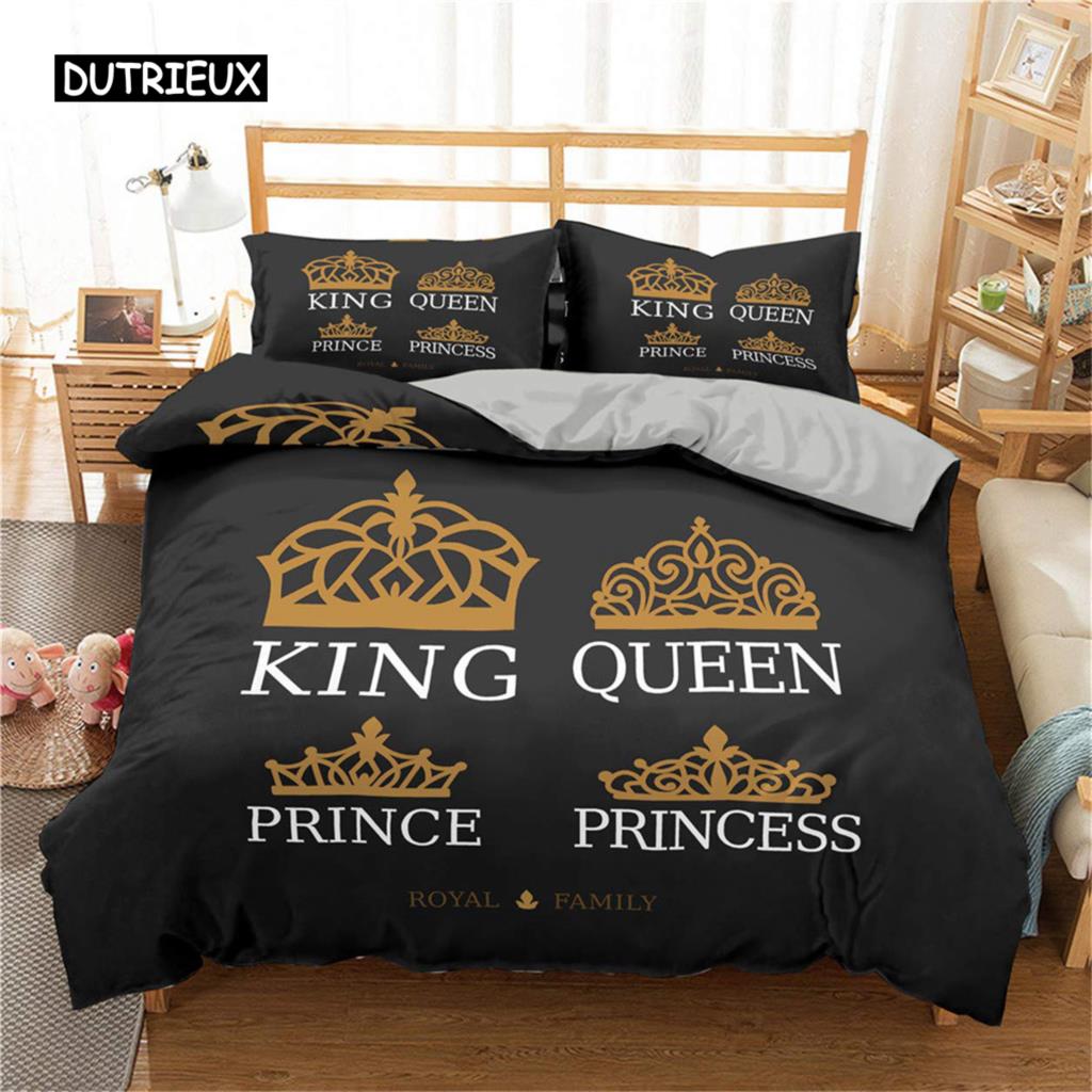 King And Duvet Cover Set Microfiber Beard And Red Lips King Size