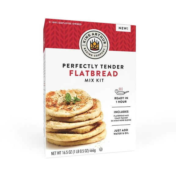 King Arthur Baking Company Baking Mix Kit Flatbread -- 16.5 oz Pack of 4