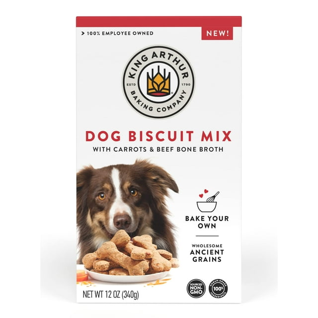 King Arthur Baking Company Dog HYZ01 Biscuit Mix, Beef Bone Broth