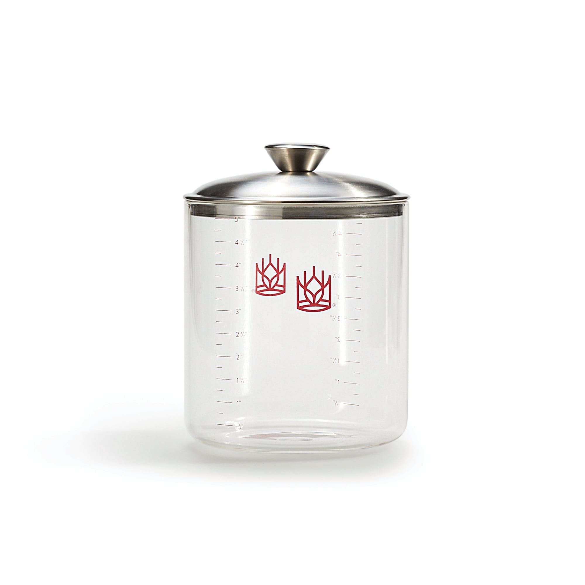 King Arthur Baking Company Glass Sourdough Crock with Lid, 1.5-Quart Capacity