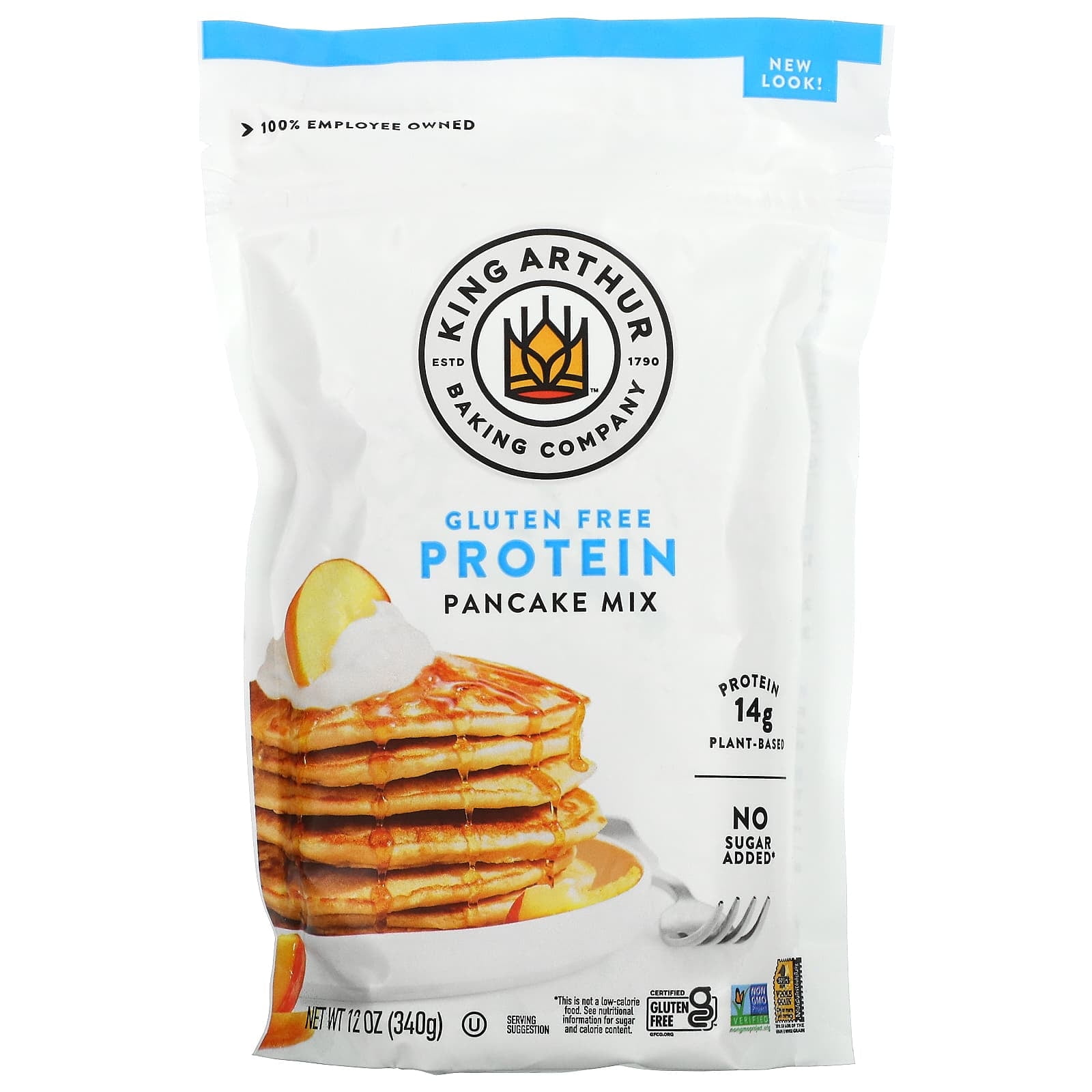 King Arthur Baking Company, Gluten-Free Protein Pancake Mix, 12 oz (340 g) Pack of 3