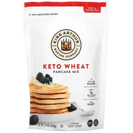 King Arthur Baking Company, Keto Wheat Pancake Mix, 12 oz Pack of 3