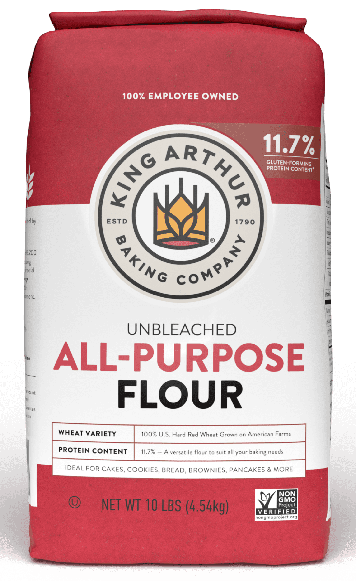 King Arthur Baking Company Non-GMO Project Verified, Certified Kosher Unbleached All Purpose Flour, 10 lb Bag