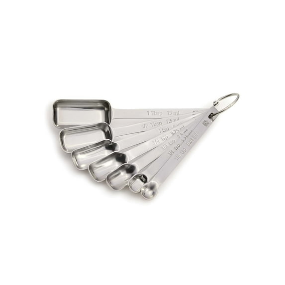King Arthur Baking Company Spice Measuring Spoons, 18/8 Stainless Steel, 7-Piece Set