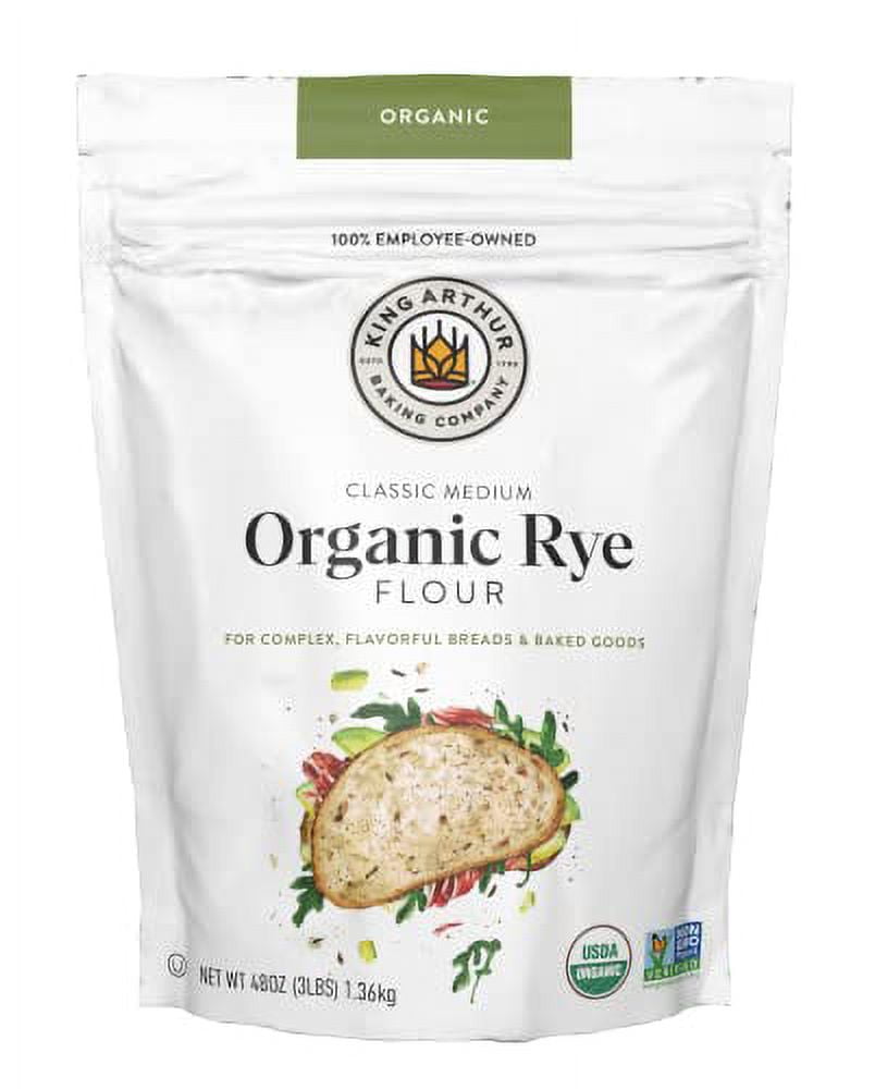 King Arthur, Classic Medium Organic Rye Flour, For Complex, Flavorful