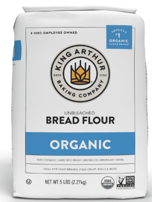 King Arthur Flour 100% Organic Unbleached Bread Flour 5 lb. Bag