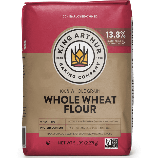 King Arthur Flour 100% Premium Whole Wheat Flour, 80 oz