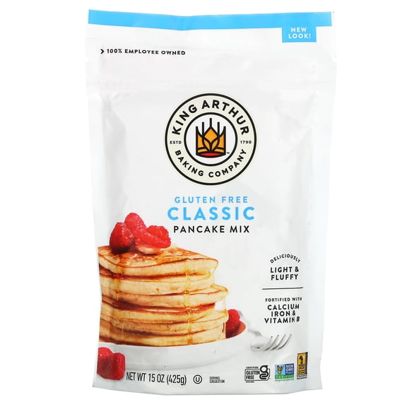King Arthur Flour, Gluten Free Pancake Mix, 15 Oz (Pack of 2)