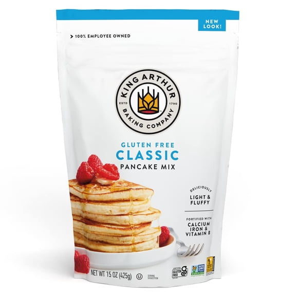 King Arthur Flour, Gluten Free Pancake Mix, 15 Oz (Pack of 3)