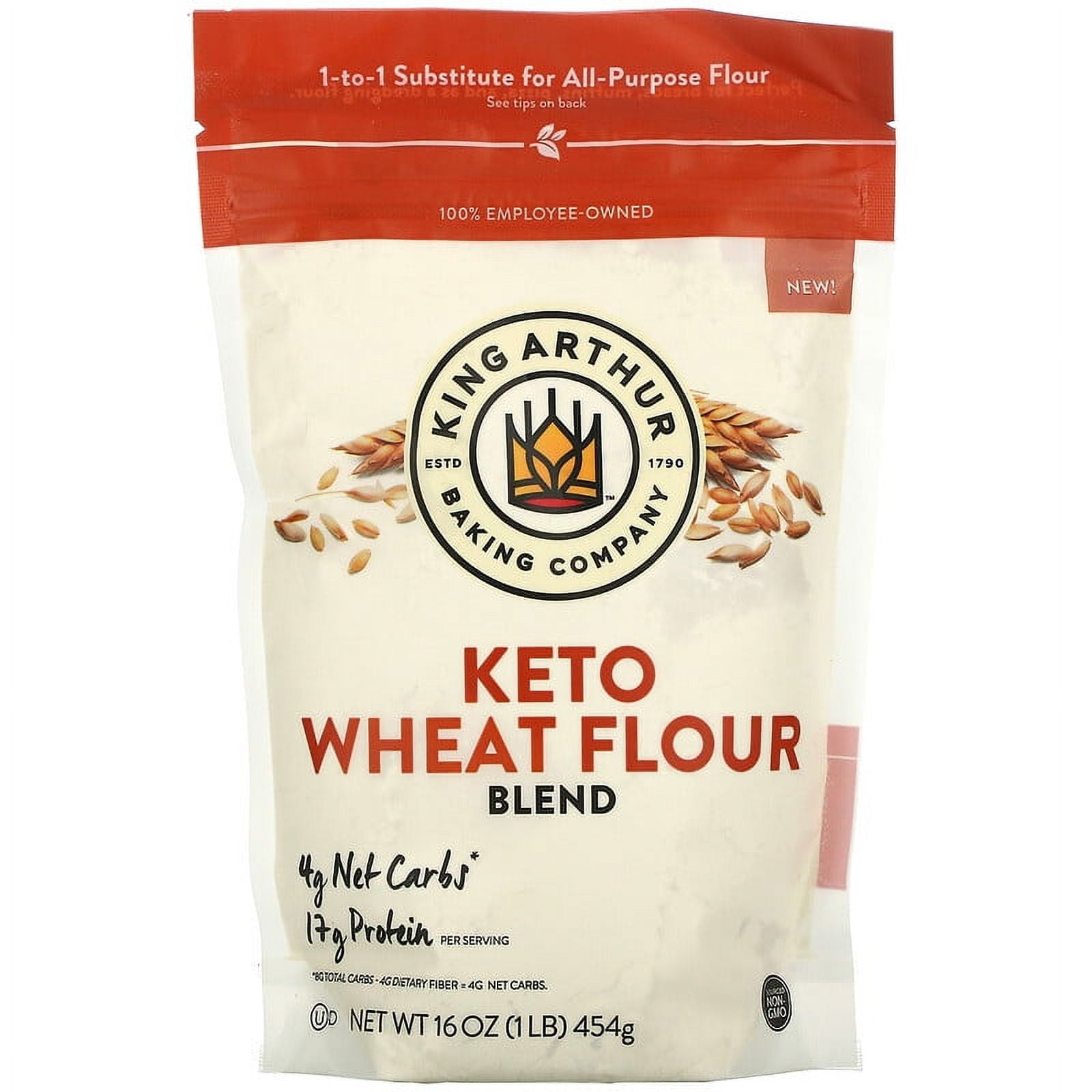 King Arthur Flour Keto Wheat Flour Blend 16 oz Pack of 4