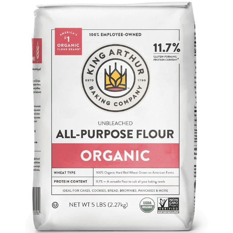 King Arthur All-Purpose Flour, Organic, Unbleached - 5 lbs (2.27 kg)