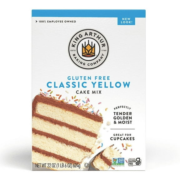 King Arthur Flour, Yellow Cake Mix, Gluten Free, 22 oz Pack of 3