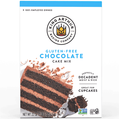 King Arthur Baking Company, Non-GMO Project Verified, Certified Gluten-Free Chocolate Cake Mix, 22 oz Box