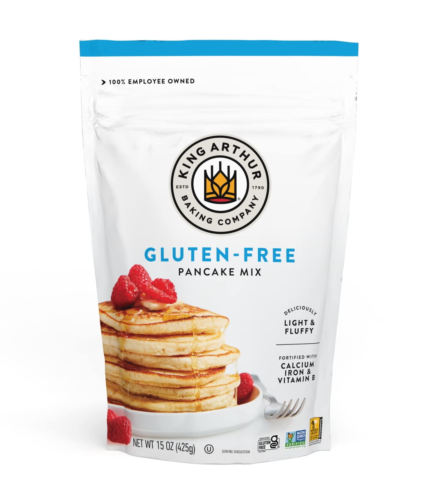 King Arthur Gluten Free HHA1 Pancake Mix: Non-GMO, Kosher Certified 