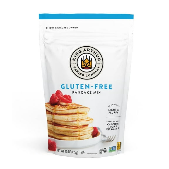 King Arthur Gluten-Free Pancake CI30&nbsp;Mix, Non-GMO Project Verified, Kosher, 15 Ounces, Packaging May Vary