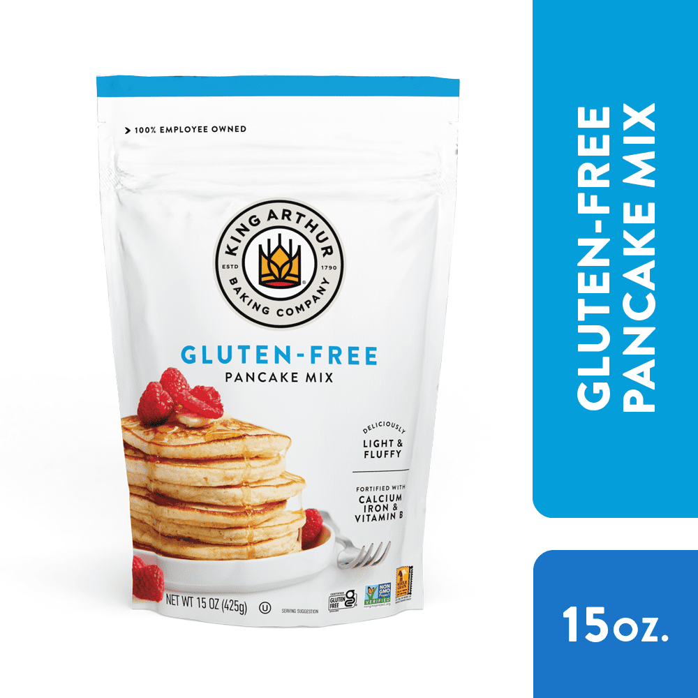 King Arthur Baking Company Gluten-Free Pancake Mix, Certified Gluten-Free, Non-GMO Project Verified, Certified Kosher, 15 Oz