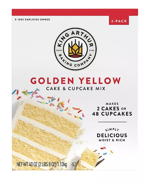 King Arthur Golden Yellow Cake and Cupcake Mix, 2pk.