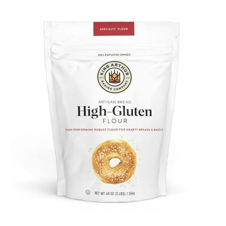 King Arthur High Gluten GP27 Flour, Contains Wheat Flour (wheat flour, malted barley flour) High Protein, 3 lb, White, 48 Ounces