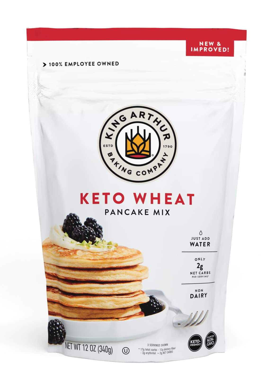 King Arthur Keto Wheat IEF31 Pancake Mix: Low Carb, High Protein