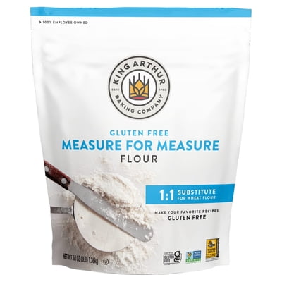 King Arthur Measure for Measure Gluten-Free Flour: All-Purpose 1:1 Substitute for Wheat Flour, Non-GMO, Kosher Certified, 3 lbs Bag for Baking Cookies, Cakes, Muffins