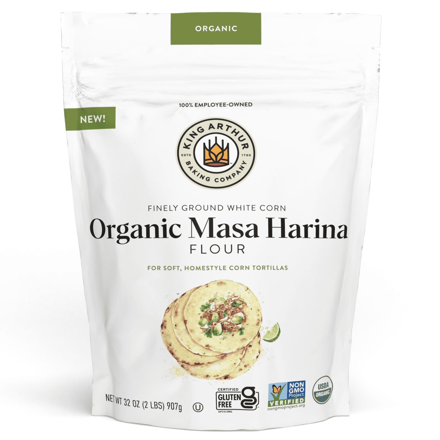 King Arthur Organic Masa Harina Flour, 2 lb Bag
