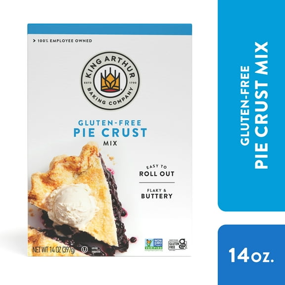 King Arthur Baking Company, Non-GMO Project Verified, Certified Gluten-Free Pie Crust Mix, 14 oz Box