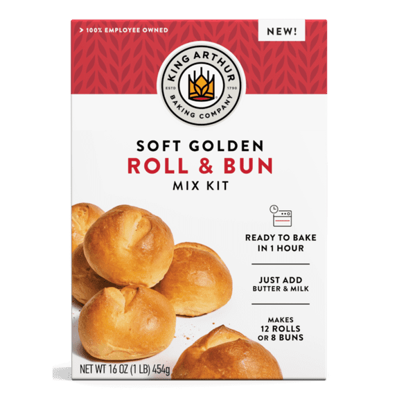 King Arthur Baking Company Soft Golden Roll & Bun Mix, 16oz
