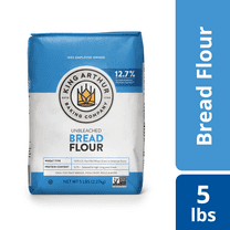 King Arthur, Unbleached Bread Flour, Non-GMO Project Verified, Certified Kosher, No Preservatives, 5 lbs