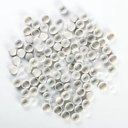 King Auto Parts 100Pcs Smooth License Plate Frame Camouflage Screw Caps Bolt Covers Gray