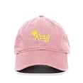 thumbnail image 1 of King Baseball Cap Embroidered Cotton Adjustable Dad Hat Light Pink, 1 of 1