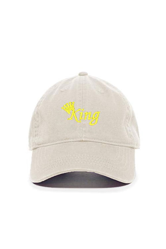 King Baseball Cap Embroidered Cotton Adjustable Dad Hat