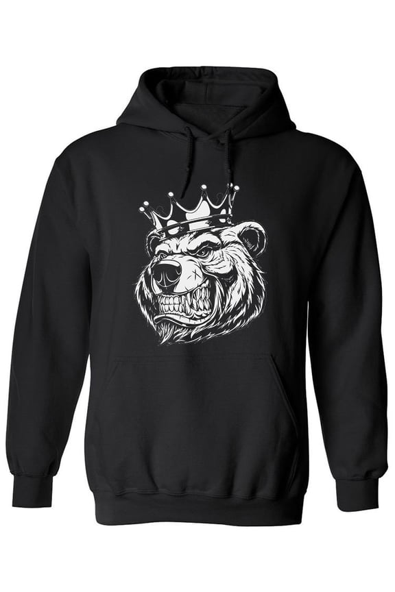 King Bear Hoodie Men -Image by Shutterstock, Male Medium