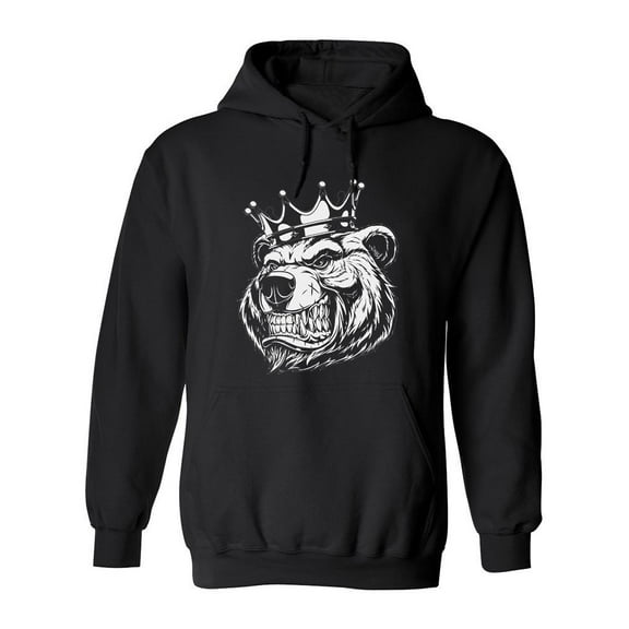 King Bear Hoodie Men -Image by Shutterstock, Male x-Large