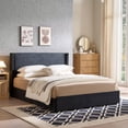thumbnail image 1 of Queen Bed Frame and Upholstered Headboard, Platform Bed with Storage Drawers , Sturdy, Noiseless, No Box Spring Needed, Easy Assembly, Black, 1 of 11