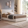 thumbnail image 1 of Queen Bed Frame and Upholstered Headboard, Platform Bed with Storage Drawers , Sturdy, Noiseless, No Box Spring Needed, Easy Assembly, Cream, 1 of 12