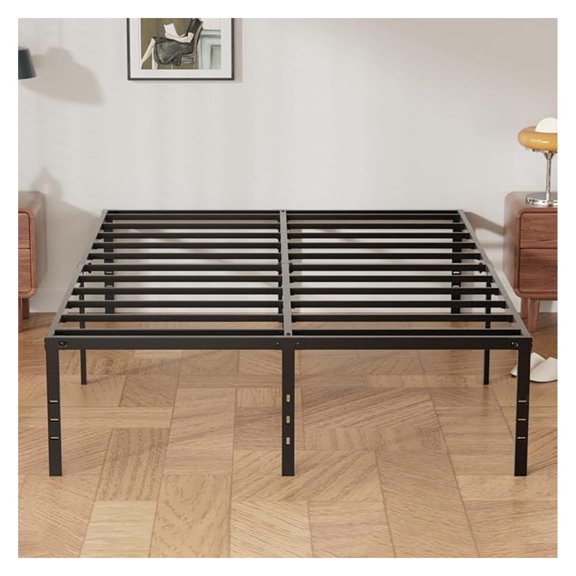King Bed Frames, 14 Inch Heavy Duty Metal Platform with Storage, Easy Assembly, Noise Free, Non Slip Black Bed Frame King Size