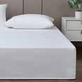 thumbnail image 1 of King Bed Skirt-Box Spring Cover with 14 Inch Tailored Drop,Wrinkle and Fade Resistant Hotel Wrap Around Bed Skirts,Bed Frame Cover (Wave Pattern White, King), 1 of 5